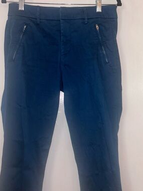 Womens Level 99 Blue Waistband Detail Pants size 27 inseam 26” rise 10”